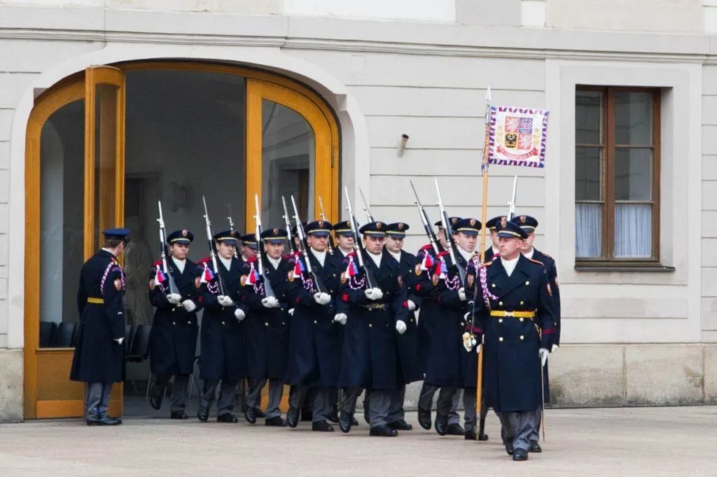 castle changing of the guards.