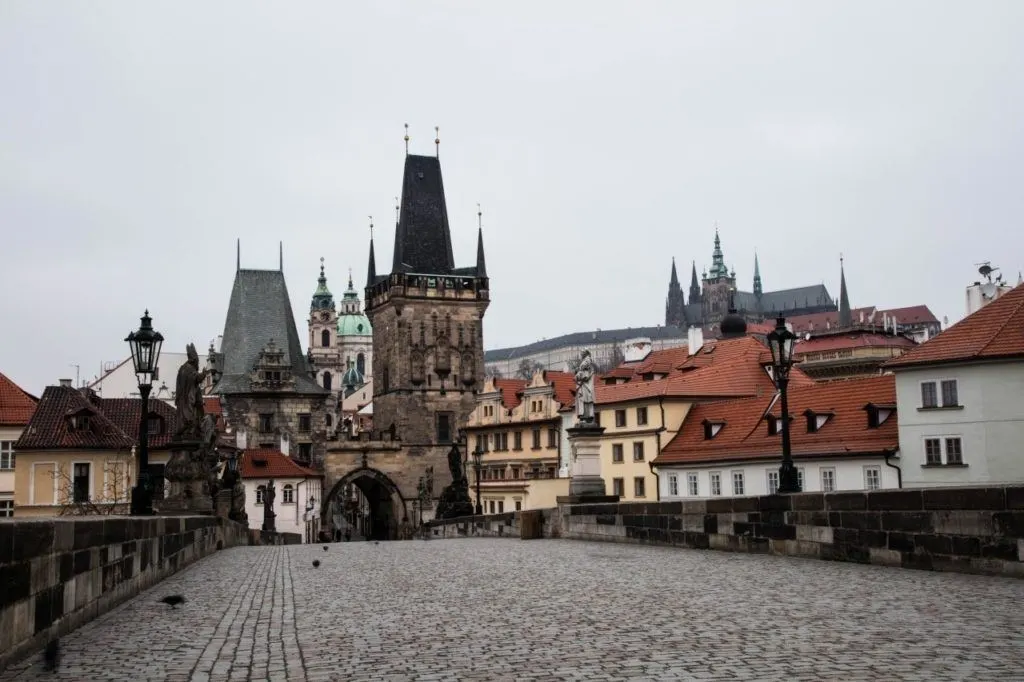 View of the castle from Charles Bridge.