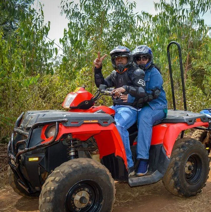 4 wheeling is one of the many adventure activities they've done.