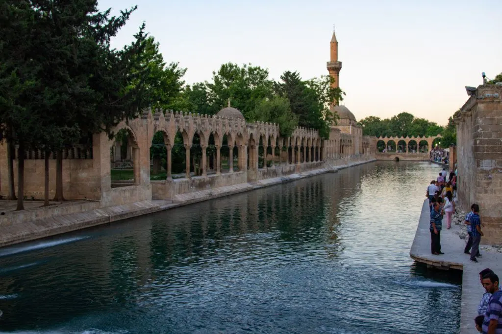 The Mosque and pond complex in Sanliurfa, a must-see attraction.