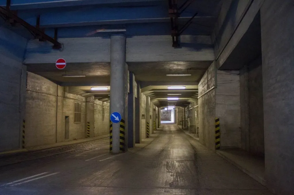 Into the service tunnels and then down into the underbelly.