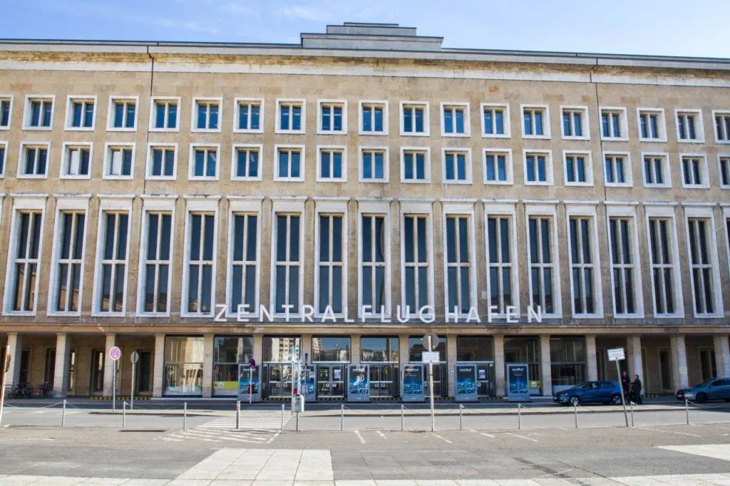 The old "flughafen" sign still hangs.