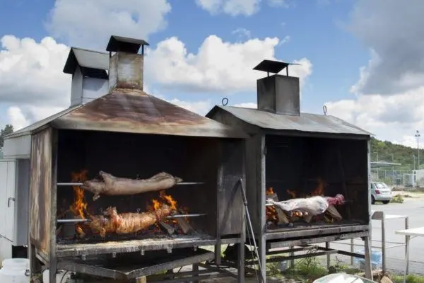 Croatian pig and lamb roast.