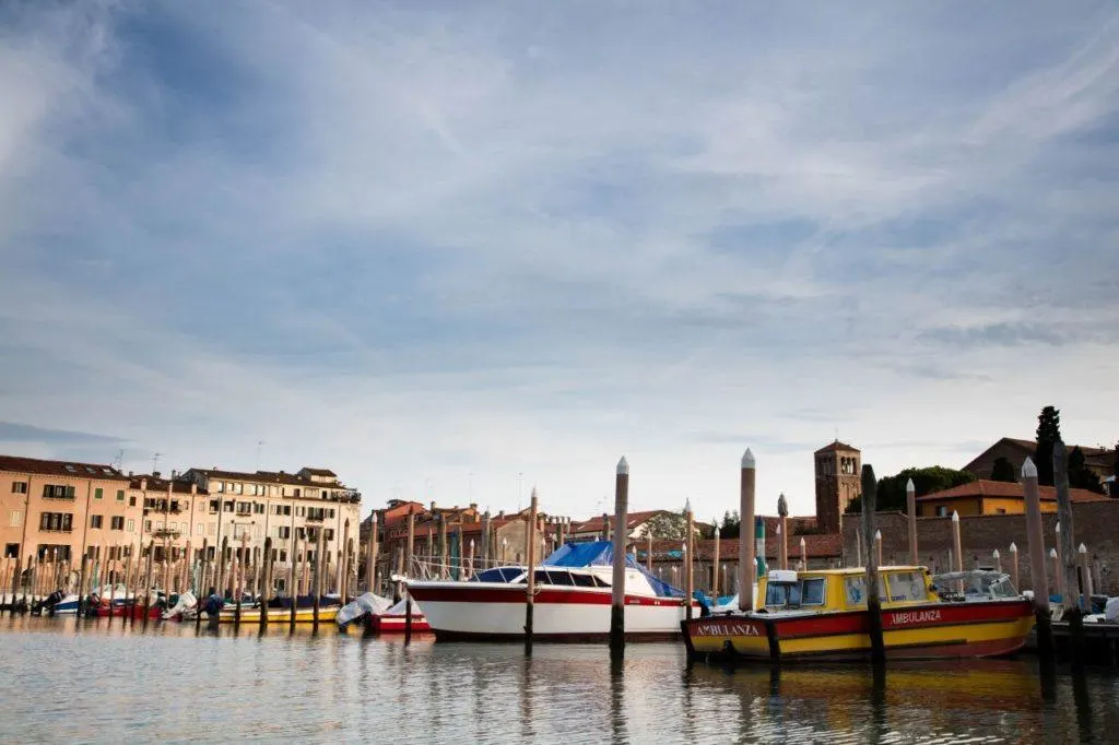 Venice boat dock.