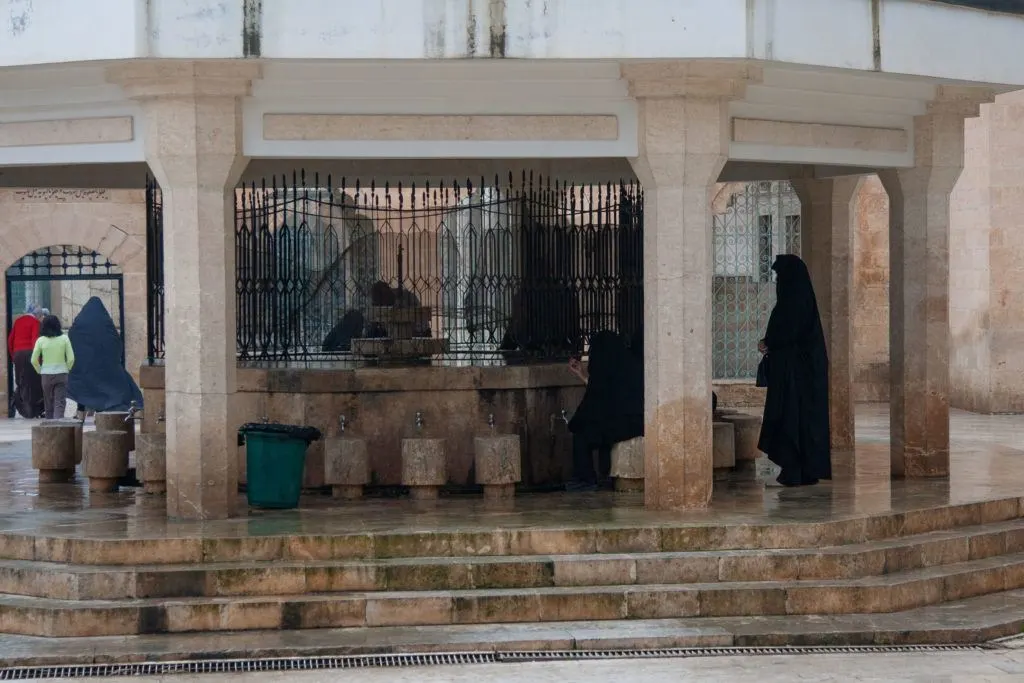 The ablution station.