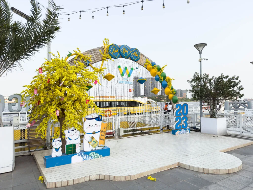 While walking around HCMC, take a quick ride to another part of the city with the water bus.