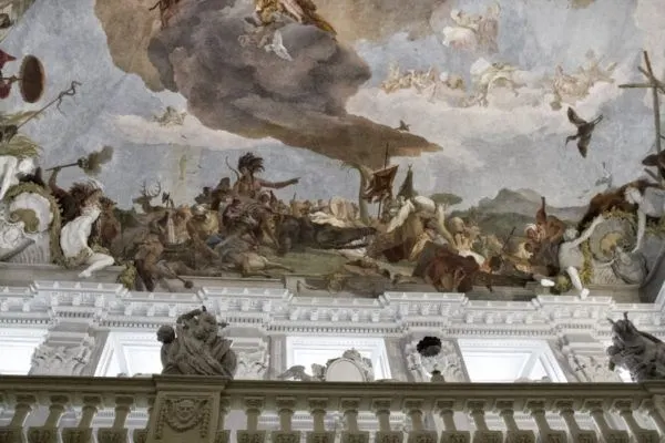 Amazing frescoes are found on the ceilings.