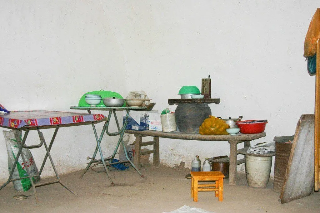 The interior of a cave house near Xian. The inhabitants invited us to tea, and I would rank it as one of the best things to do in Xian.