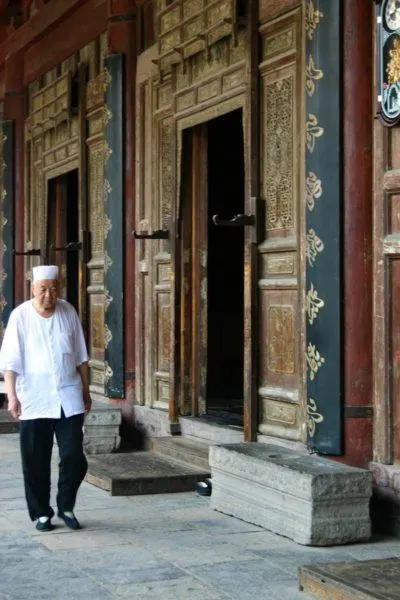 Intricate doors adorn the Grand Mosque, a must-see Xian Tourist Attraction.