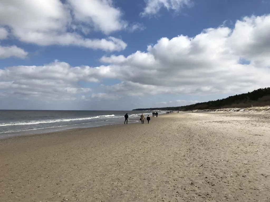 Long sandy beach on Usedom Island.